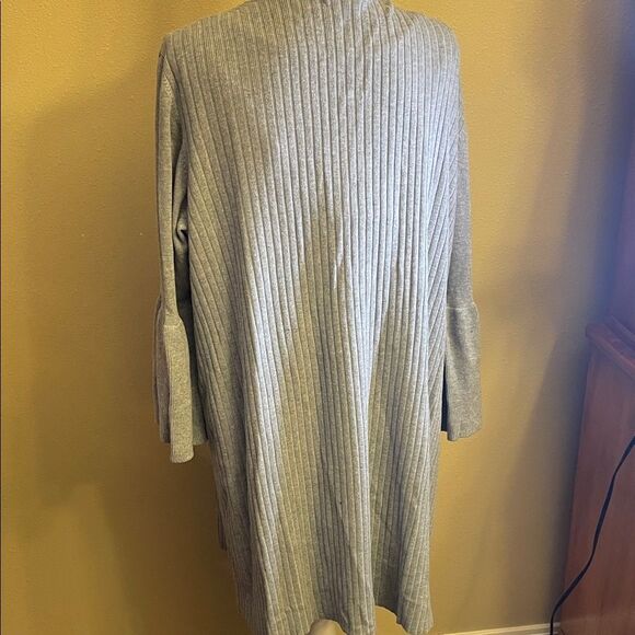 Lane Bryant Light Gray Ribbed Cardigan - Picture 5 of 5